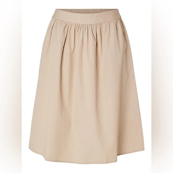 Selected Femme | Cotton Midi Skirt Size 38 - Picture 3 of 3